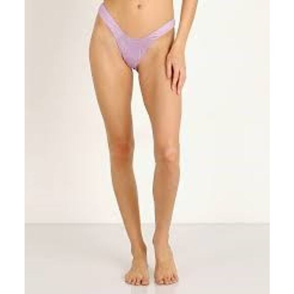 Monica Hansen Beachwear NWT Set Bardot Collection Bikini Top/Bottom Violet Small - Picture 3 of 5